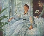 Edouard Manet Beim Lesen oil on canvas